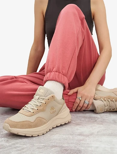 Женские кроссовки Kappa Selecto 4.0 из экокожи бежевые фото 1