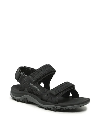 Мужские сандалии Merrell Huntington тканевые черные - фото 2 - Miraton
