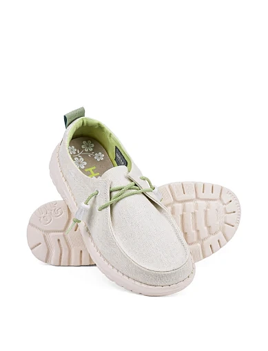 Жіночі туфлі Hodaki тканинні бежеві - фото 2 - Miraton