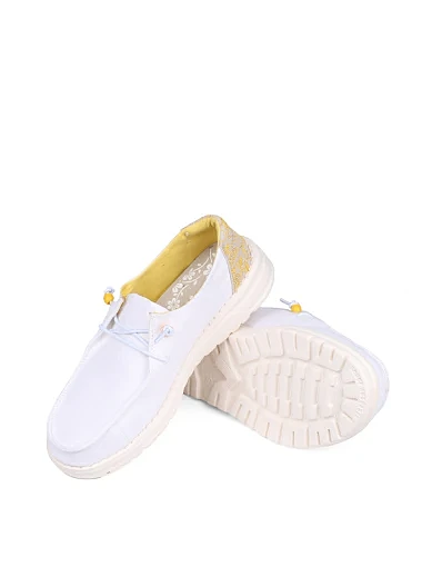 Жіночі туфлі Hodaki тканинні білі - фото 2 - Miraton