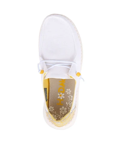 Жіночі туфлі Hodaki тканинні білі - фото 5 - Miraton