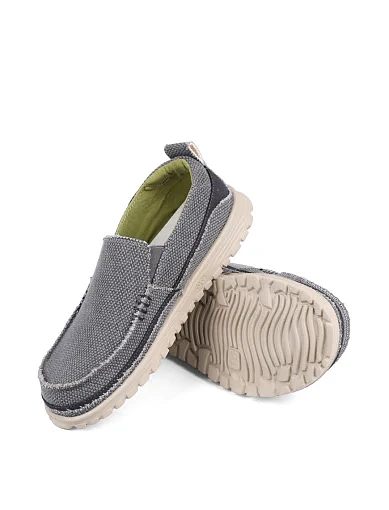 Чоловічі туфлі Hodaki тканинні сірі (Boatswain Jute2 Dark Grey) - фото 2 - Miraton