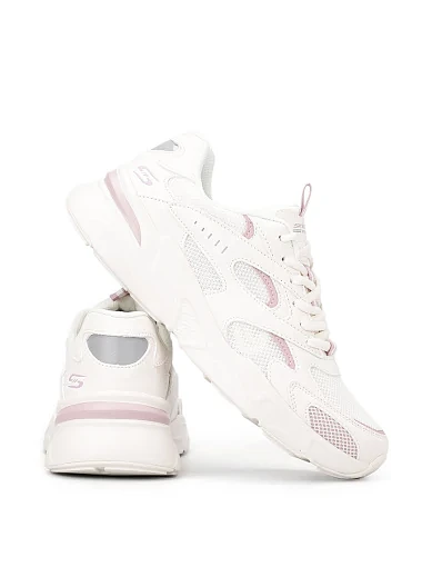 Жіночі кросівки Skechers Bobs Bamina тканинні молочного кольору - фото 4 - Miraton