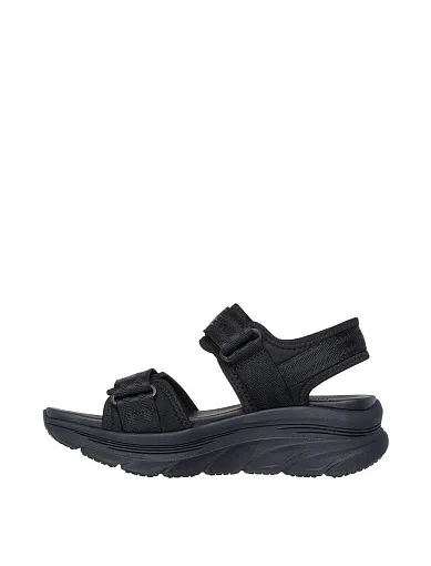 Женские сандалии Skechers D'Lux Walker тканевые черные - фото 2 - Miraton
