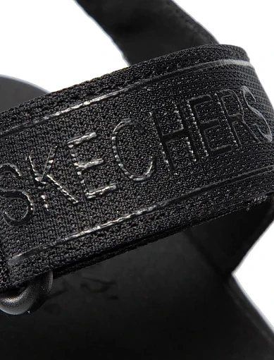 Женские сандалии Skechers D'Lux Walker тканевые черные - фото 7 - Miraton