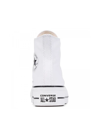 Жіночі кеди Converse Chuck Taylor All Star Platform High Top тканинні білі - фото 4 - Miraton