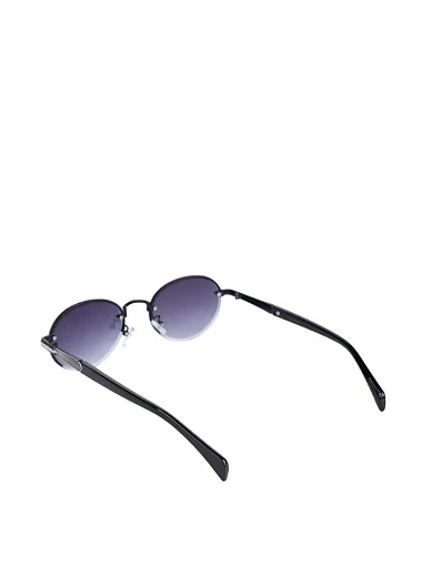 Сонцезахисні окуляри овальні сині без оправи - фото 3 - Miraton