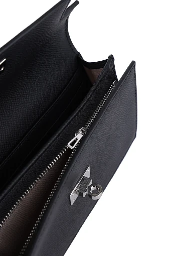 Жіночий гаманець шкіряний чорний на замочку - фото 3 - Miraton