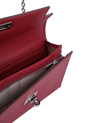 Жіночий гаманець шкіряний бордовий на замочку - фото 4 - Miraton