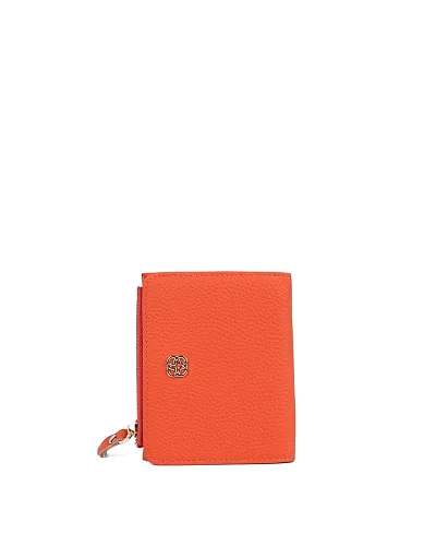 Женский кошелек кожаный оранжевый - фото 3 - Miraton