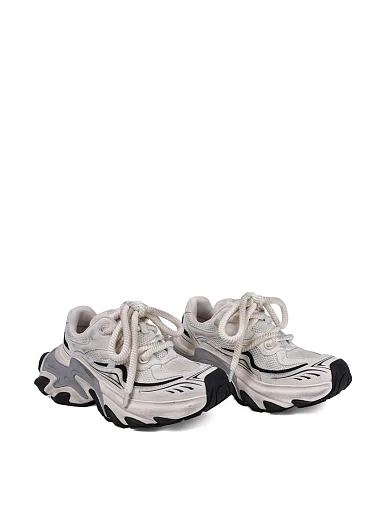 Жіночі кросівки MIRATON зі штучної шкіри білі - фото 3 - Miraton