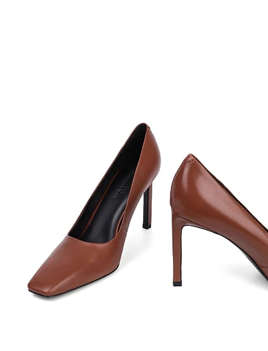 Жіночі туфлі MIRATON  шкіряні коричневі - фото 2 - Miraton