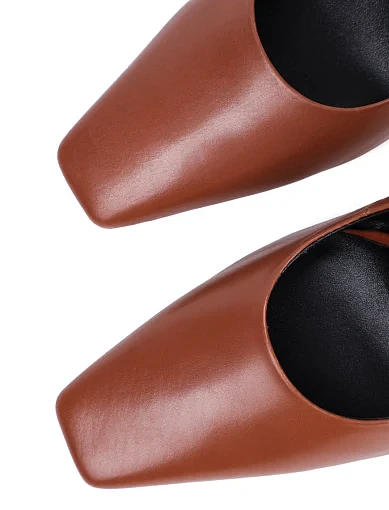 Жіночі туфлі MIRATON  шкіряні коричневі - фото 5 - Miraton