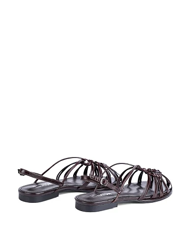 Жіночі сандалі MIRATON шкіряні коричневі - фото 5 - Miraton