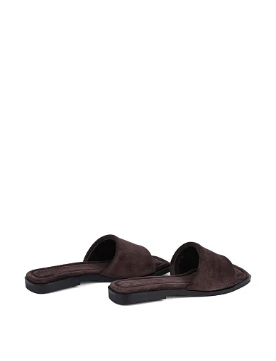 Жіночі шльопанці MIRATON велюрові коричневі - фото 3 - Miraton