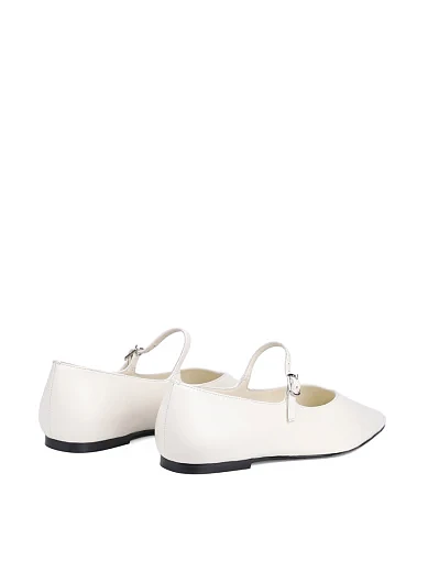 Жіночі туфлі Мері Джейн MIRATON шкіряні білі - фото 4 - Miraton