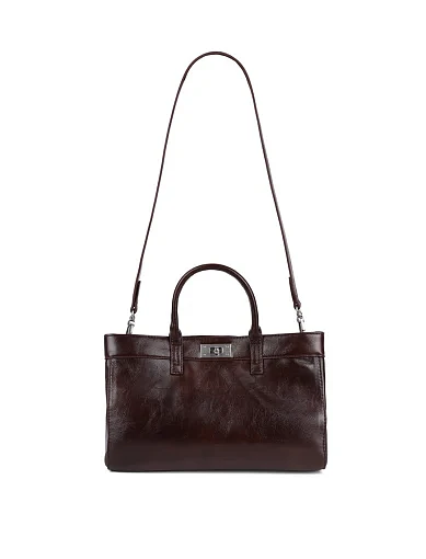 Жіноча сумка тоут MIRATON шкіряна коричнева - фото 6 - Miraton