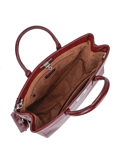 Жіноча сумка тоут MIRATON шкіряна бордова - фото 6 - Miraton
