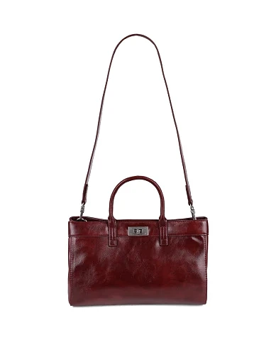 Жіноча сумка тоут MIRATON шкіряна бордова - фото 7 - Miraton