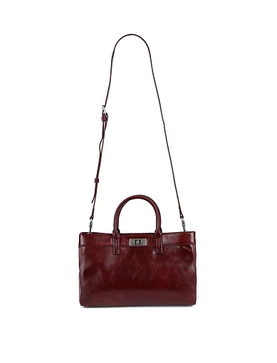 Жіноча сумка тоут MIRATON шкіряна бордова - фото 8 - Miraton