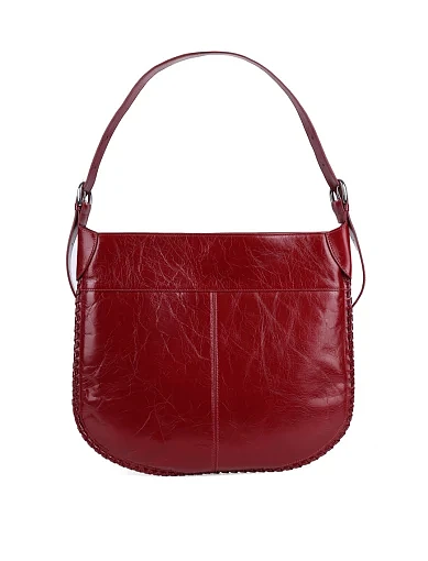 Жіноча сумка хобо MIRATON шкіряна бордова - фото 4 - Miraton