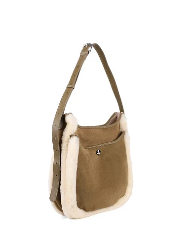 Жіноча сумка хобо MIRATON замшева зелена - фото 2 - Miraton