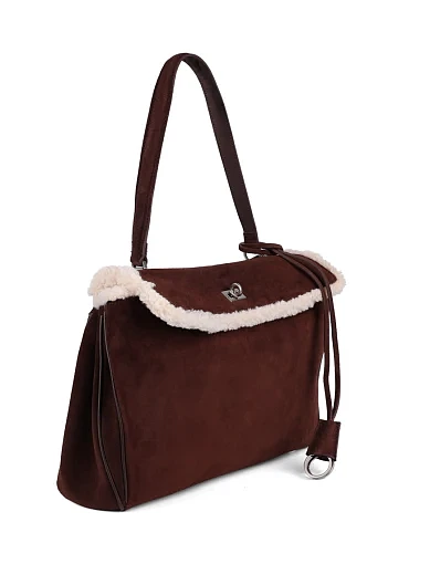 Жіноча сумка тоут MIRATON замшева коричнева - фото 3 - Miraton