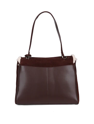 Жіноча сумка тоут MIRATON замшева коричнева - фото 4 - Miraton