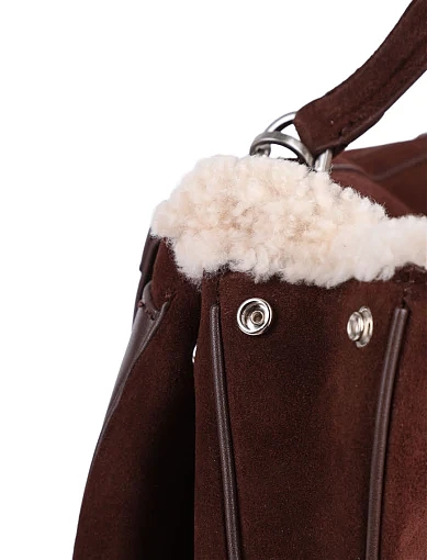 Жіноча сумка тоут MIRATON замшева коричнева - фото 5 - Miraton