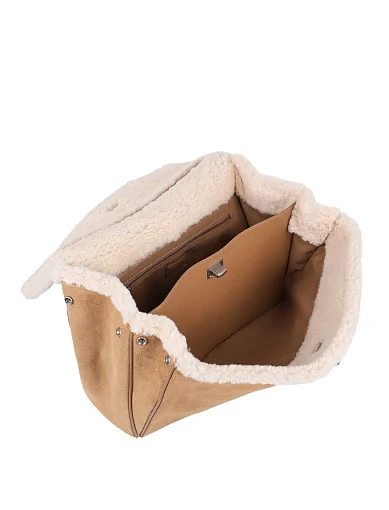 Жіноча сумка тоут MIRATON замшева бежева - фото 5 - Miraton