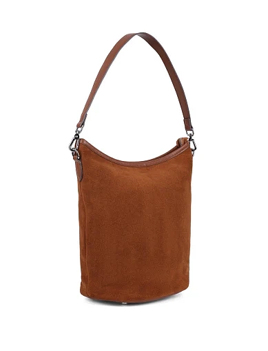 Жіноча сумка хобо MIRATON замшева помаранчева - фото 2 - Miraton