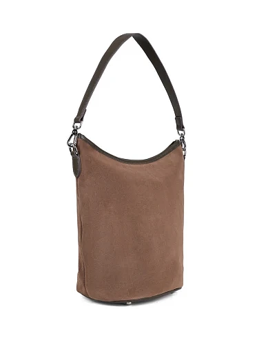 Жіноча сумка хобо MIRATON замшева зелена - фото 2 - Miraton