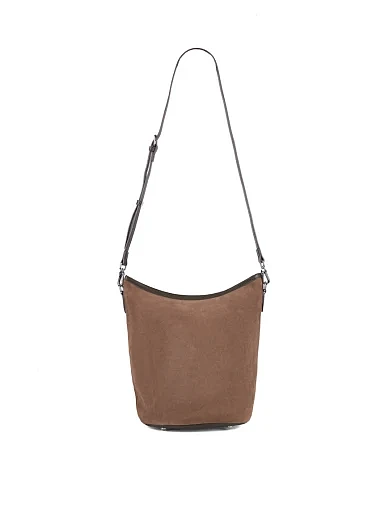 Жіноча сумка хобо MIRATON замшева зелена - фото 4 - Miraton