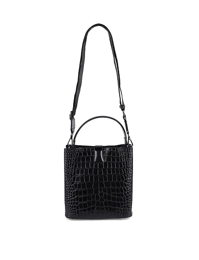 Жіноча сумка тоут MIRATON шкіряна чорна - фото 7 - Miraton