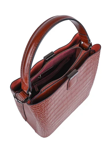 Жіноча сумка тоут MIRATON шкіряна коричнева - фото 5 - Miraton