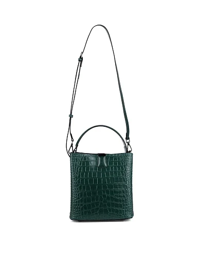 Жіноча сумка тоут MIRATON шкіряна зелена - фото 6 - Miraton