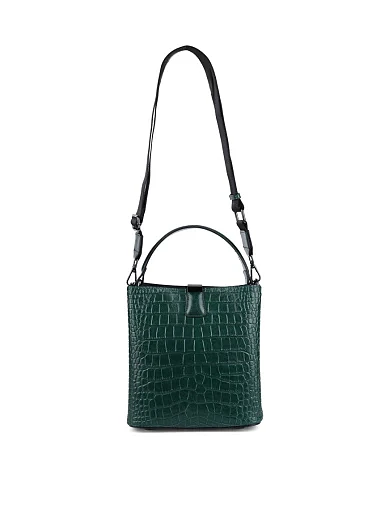 Жіноча сумка тоут MIRATON шкіряна зелена - фото 8 - Miraton