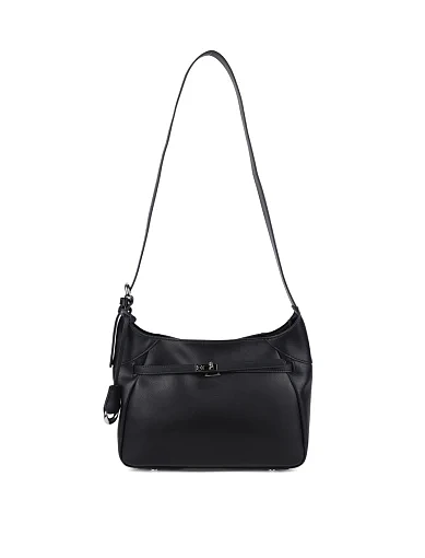 Жіноча сумка хобо MIRATON замшева чорна - фото 7 - Miraton