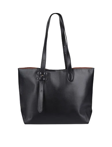 Жіноча сумка шоппер MIRATON шкіряна чорна(10-1988) - фото 4 - Miraton