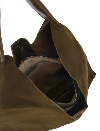 Женская сумка MIRATON кожаная зеленая - фото 6 - Miraton