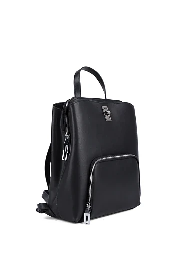 Жіноча сумка-рюкзак MIRATON шкіряна чорна - фото 2 - Miraton