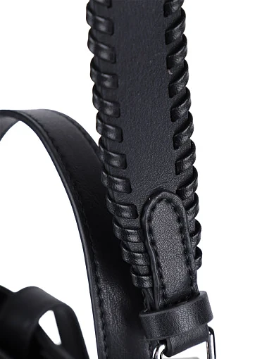 Жіноча сумка-рюкзак MIRATON шкіряна чорна - фото 4 - Miraton