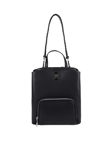 Жіноча сумка-рюкзак MIRATON шкіряна чорна - фото 6 - Miraton