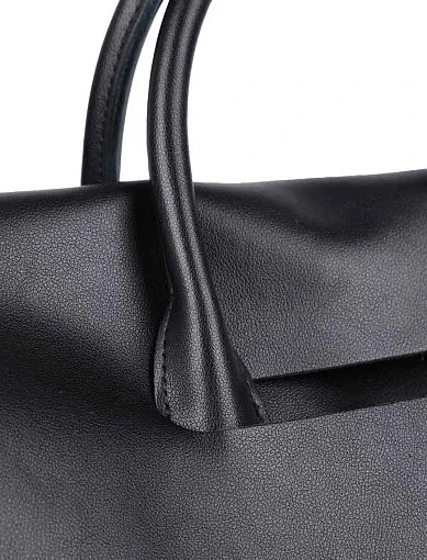 Женская сумка тоут MIRATON кожаная черная - фото 4 - Miraton