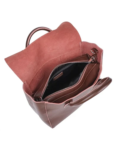 Жіноча сумка тоут MIRATON шкіряна коричнева - фото 5 - Miraton