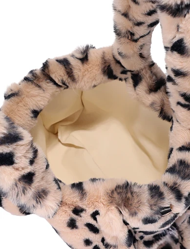 Жіноча сумка шопер з хутра леопардова - фото 6 - Miraton