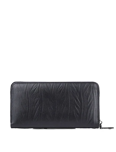 Чоловічий гаманець шкіряний чорний на блискавці (166-50 ) - фото 3 - Miraton