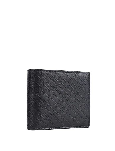 Чоловічий гаманець шкіряний чорний (760858-1) - фото 2 - Miraton