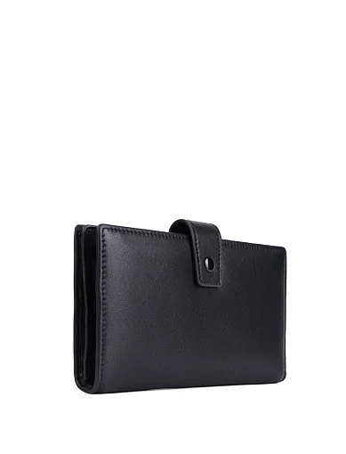 Чоловічий гаманець шкіряний чорний на застібці (K162-15 ) - фото 2 - Miraton