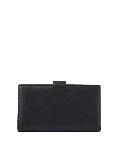 Чоловічий гаманець шкіряний чорний на застібці (K162-15 ) - фото 3 - Miraton